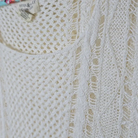 Ralph Lauren Denim & Supply White Knit Sweater Nautical Crochet - Picture 3 of 7